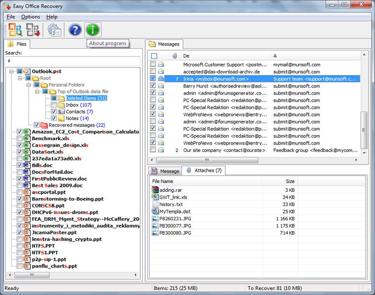 MunSoft Data Recovery Suite screen shot