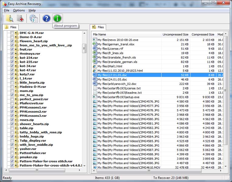 Windows 7 Easy Archive Recovery 2.0 full